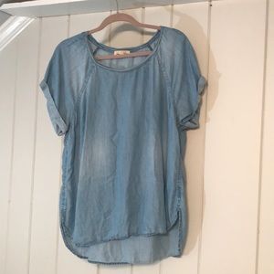 Denim high low tunic by cloth and stone, XL